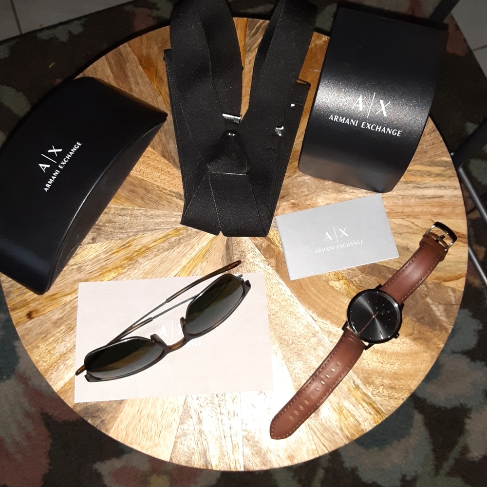 Men's Armani exchange sunglasses and watch bundle